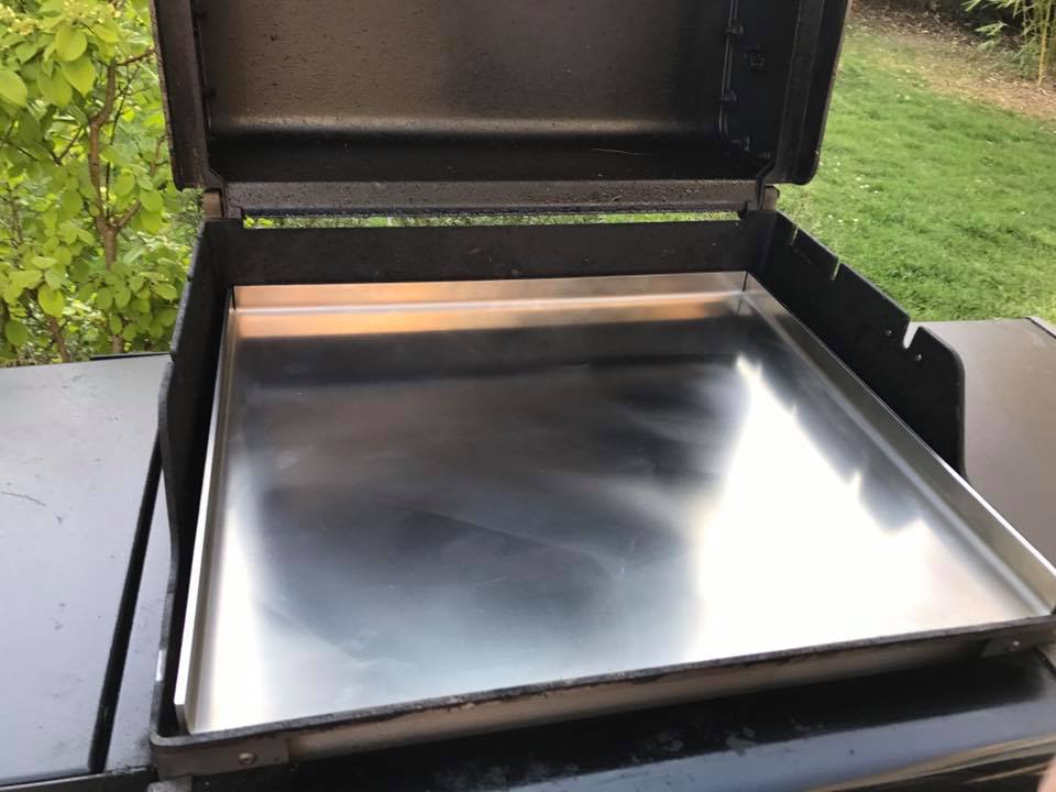 plancha inox con 3 bordes