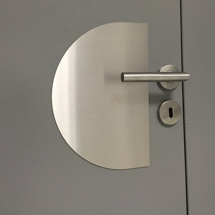 placa para tirador inox